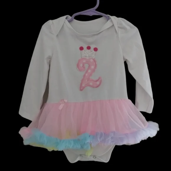 yek | One Pieces | Baby Girls Toddlers Second Birthday Party White Tutu One  Piece Age 2 | Poshmark